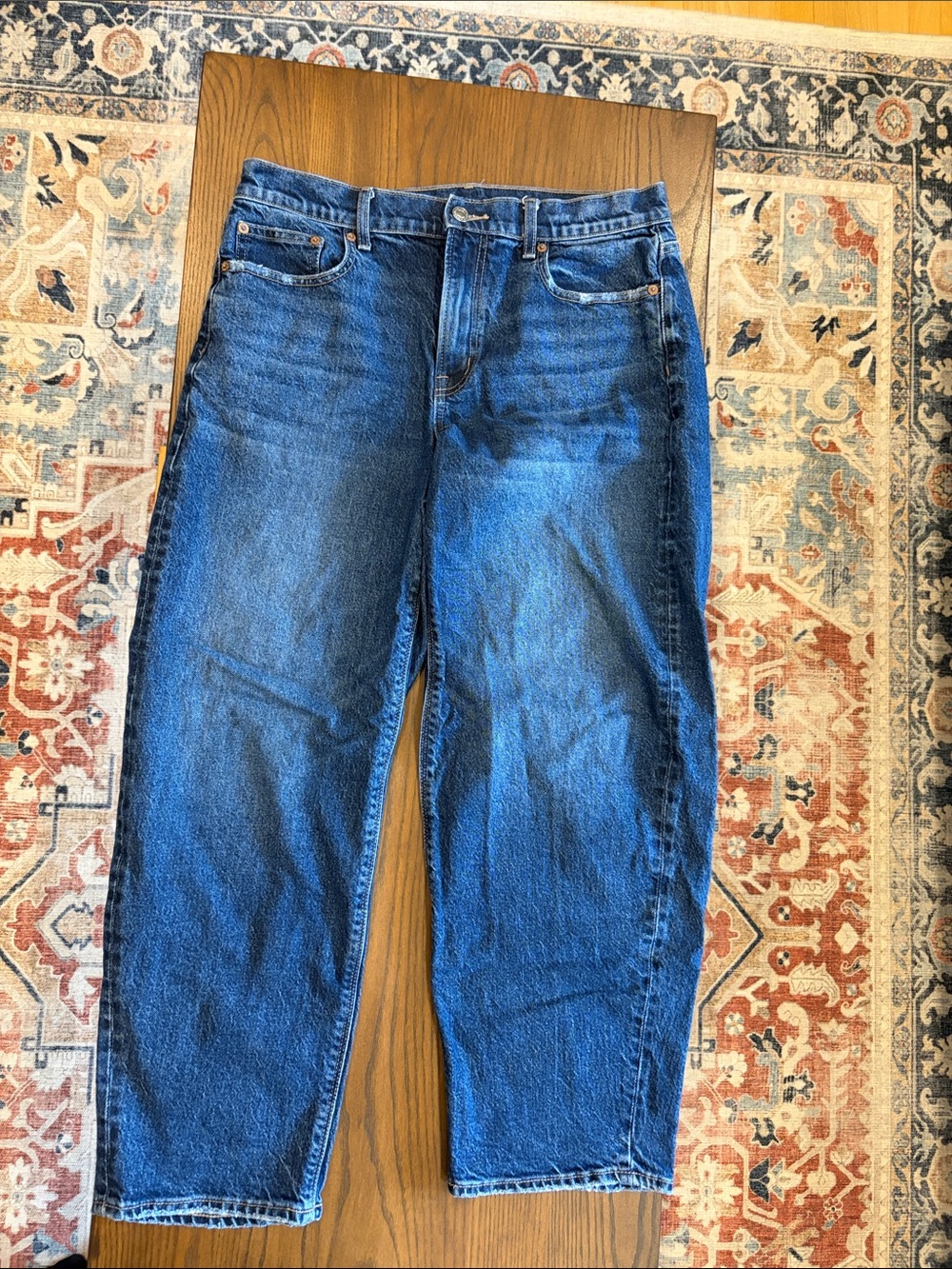 Classic Blue Barrel Jeans